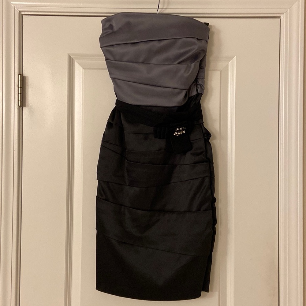 Strapless Gray & Black dress